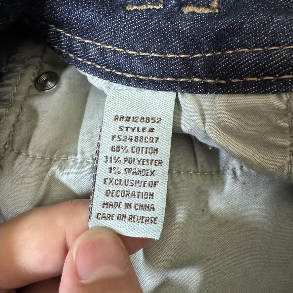 1st Kiss Denim Shorts Womens 7 Dark Wash High Rise Triple Button Cuffed Cute - Picture 7 of 11